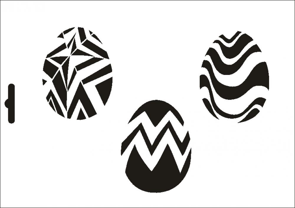 W-536 Osterei Wandschablone Textilschablone Größe A5