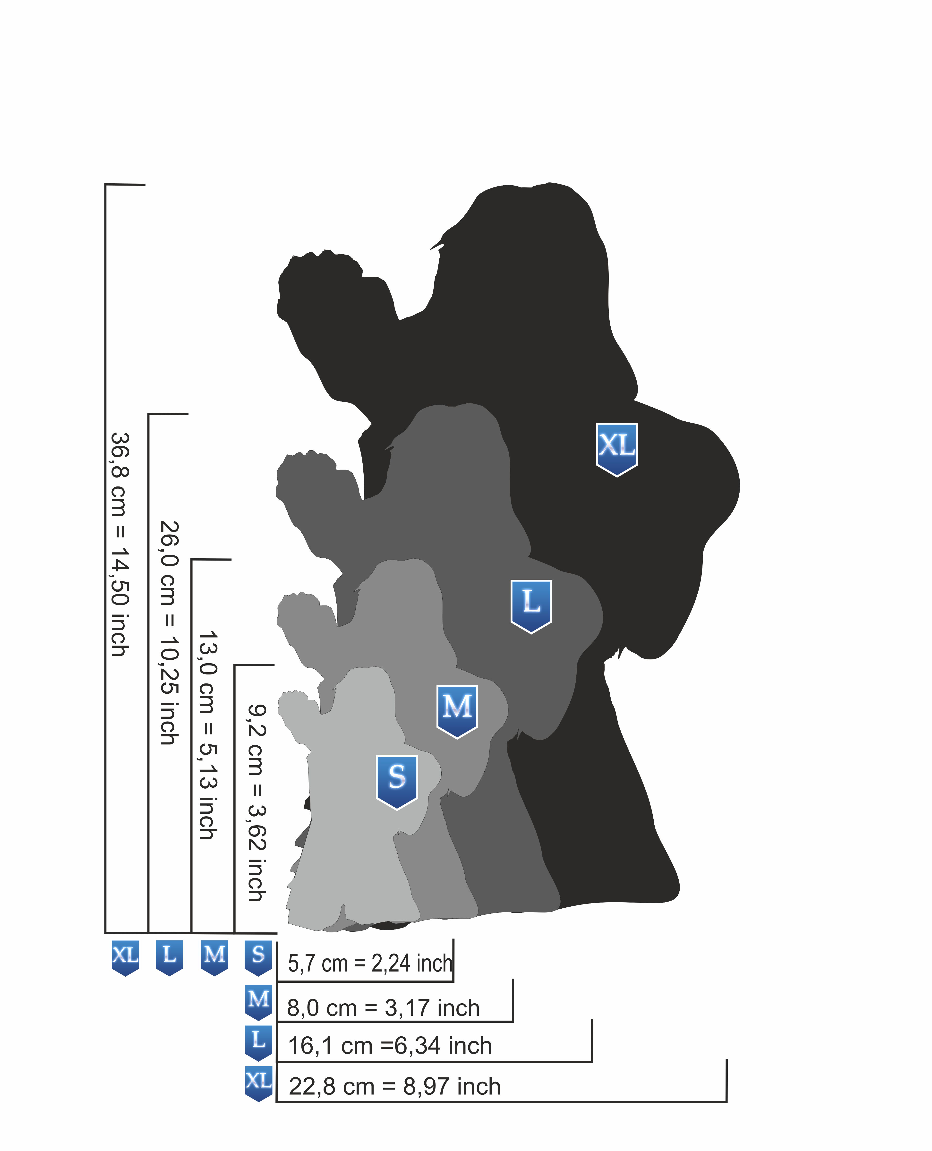 AS-080 Bad Ass Step by Step Airbrushschablone Größe XS