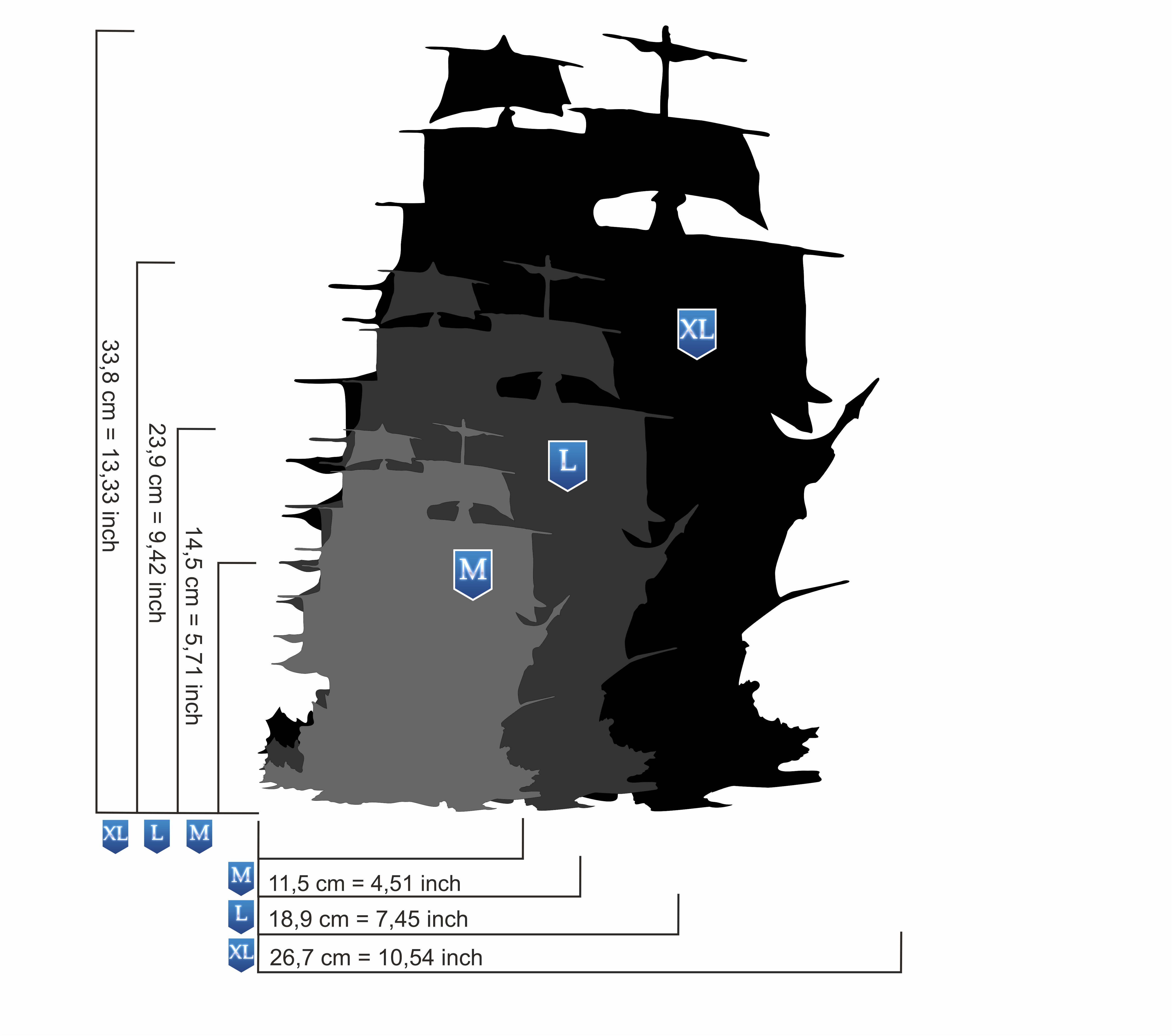 AS-397 Ship step by step stencil for acrylic, airbrush, spray, varnish and wall paint 