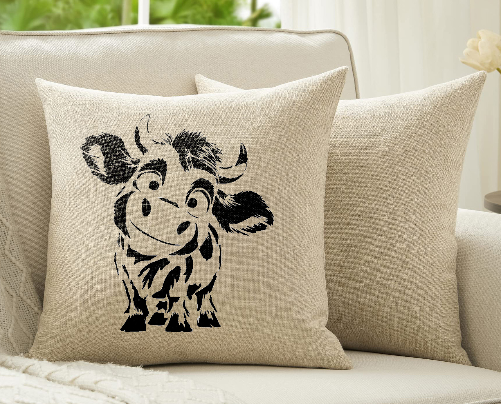 W-718 Baby Cow, Quirky Cow Stencil, Stencil for Acrylic, Airbrush, Spray, Paints, and Wall Paint