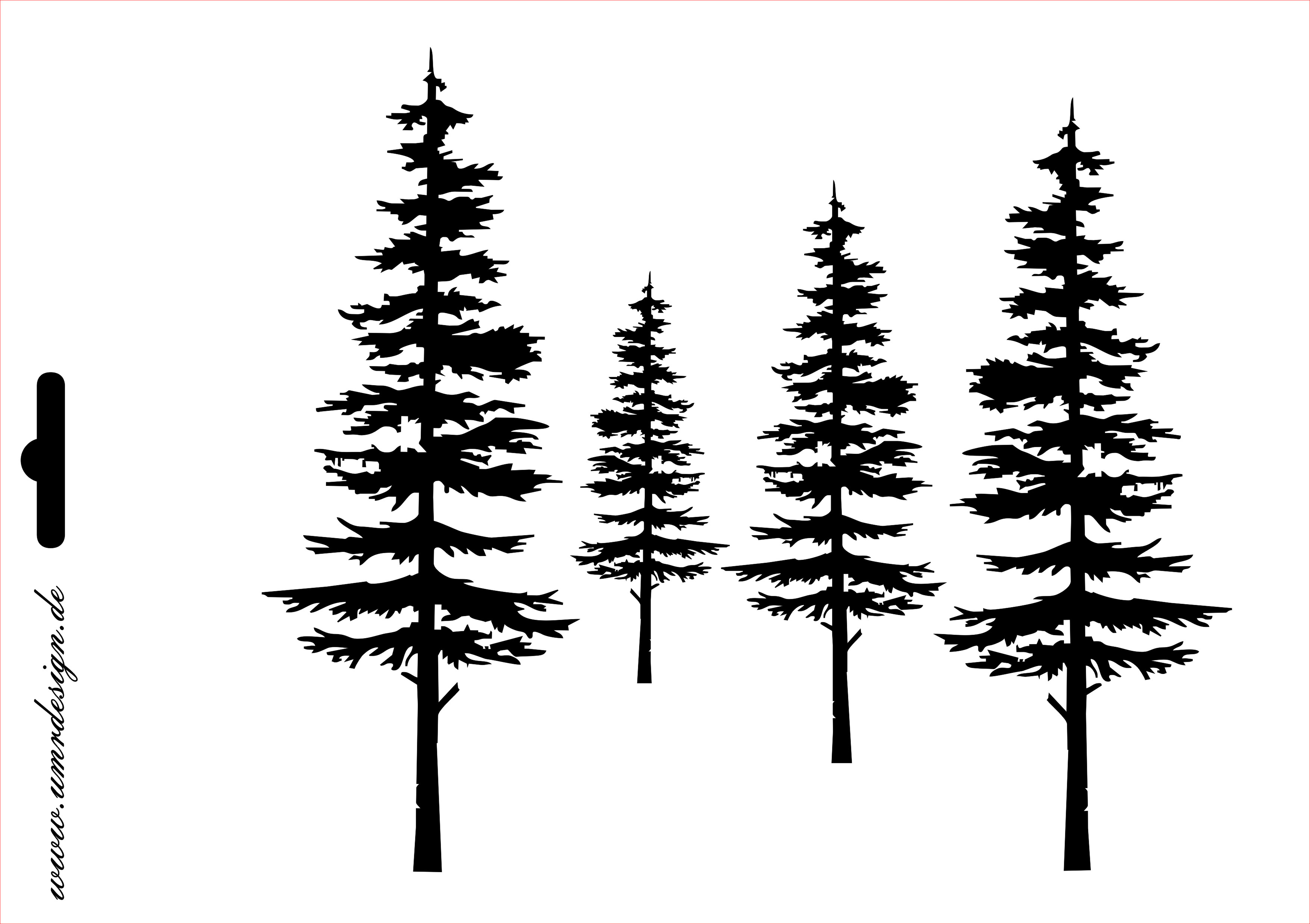W-716 Pine trees Size A5