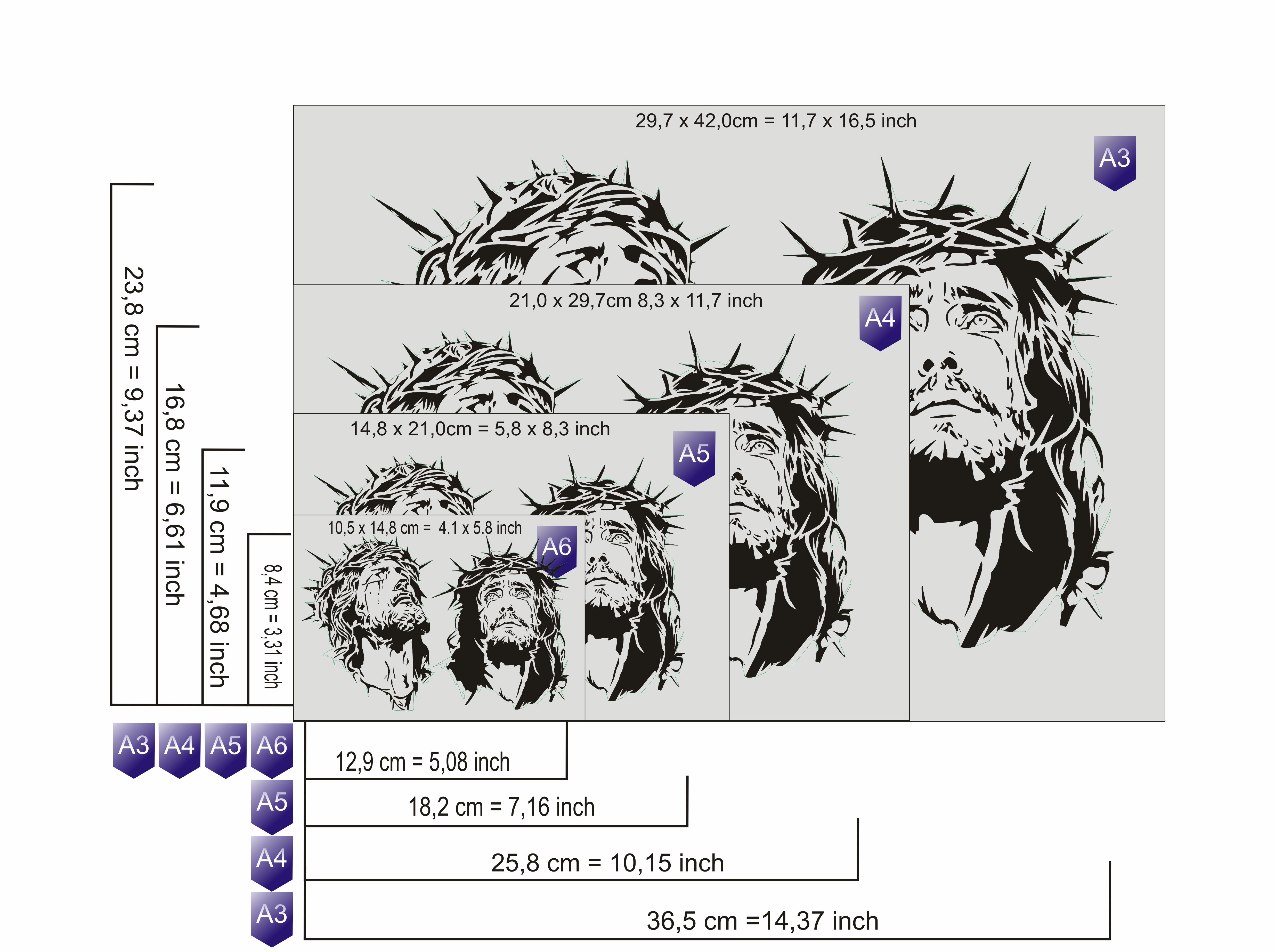TS-001 tattoo style stencil for acryl, airbrush, spray, paints and wall paint