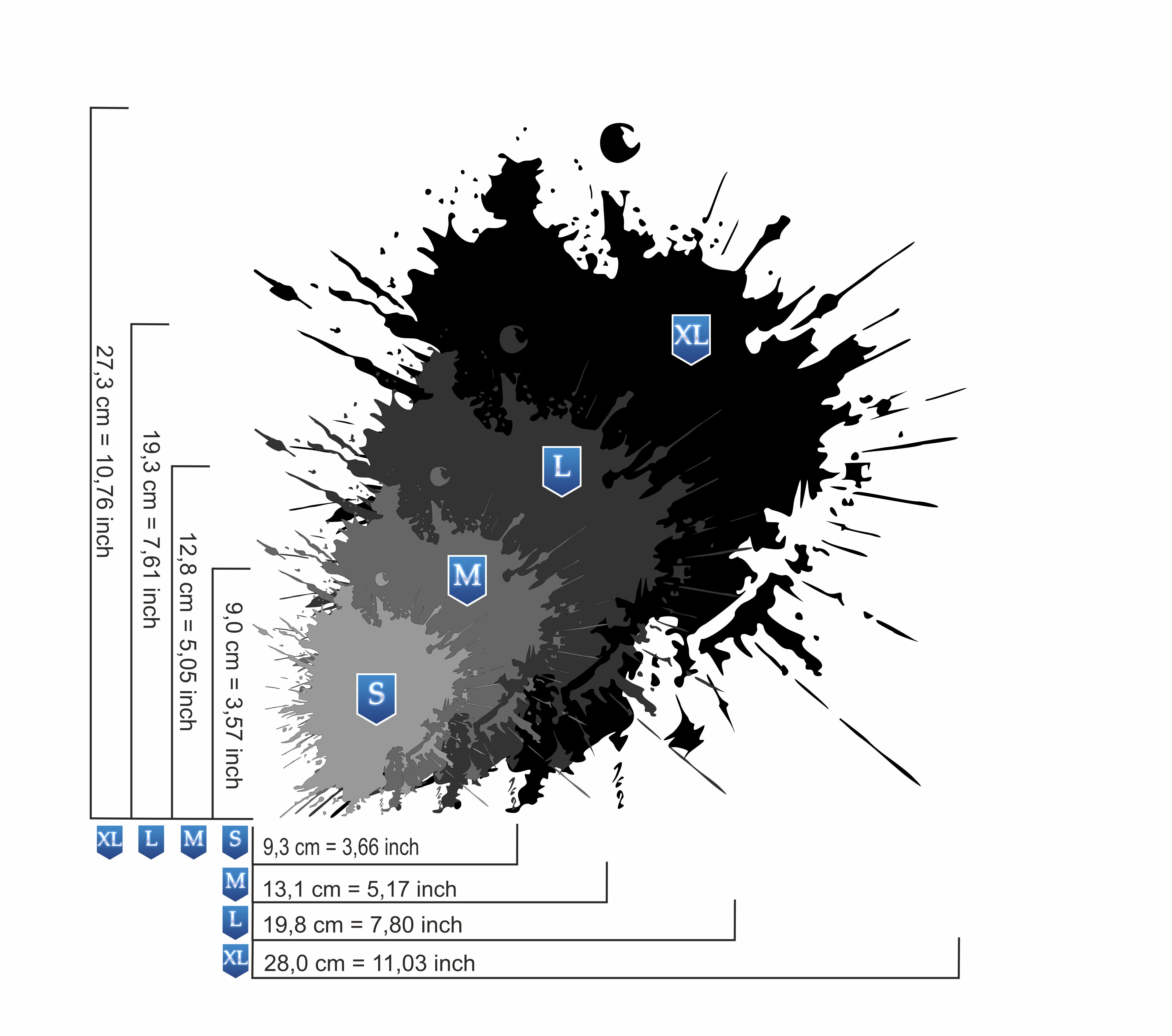 AS-396 Compass step by step stencil for acrylic, airbrush, spray, varnish and wall paint 