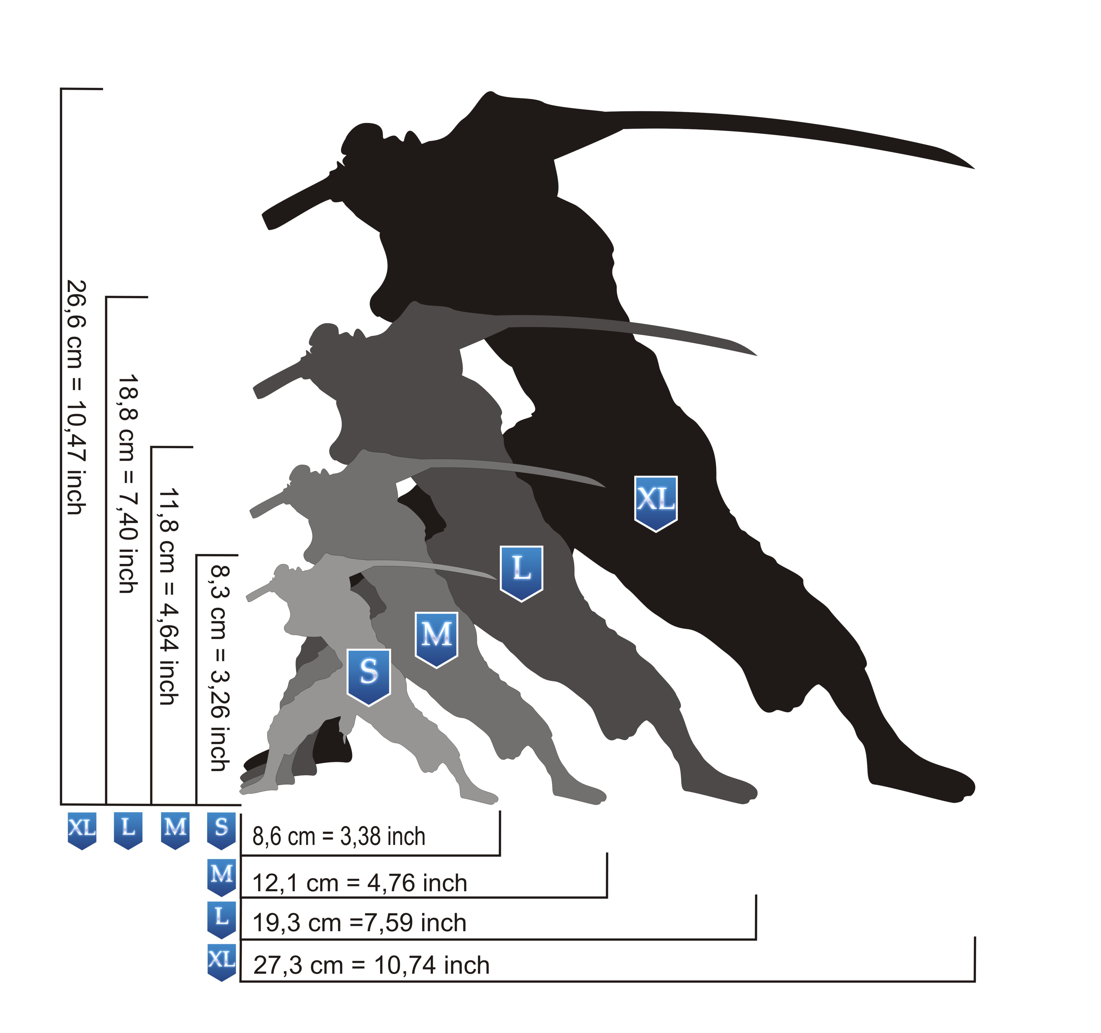 AS-382 Samurai step by step stencil for acrylic, airbrush, spray, varnish and wall paint