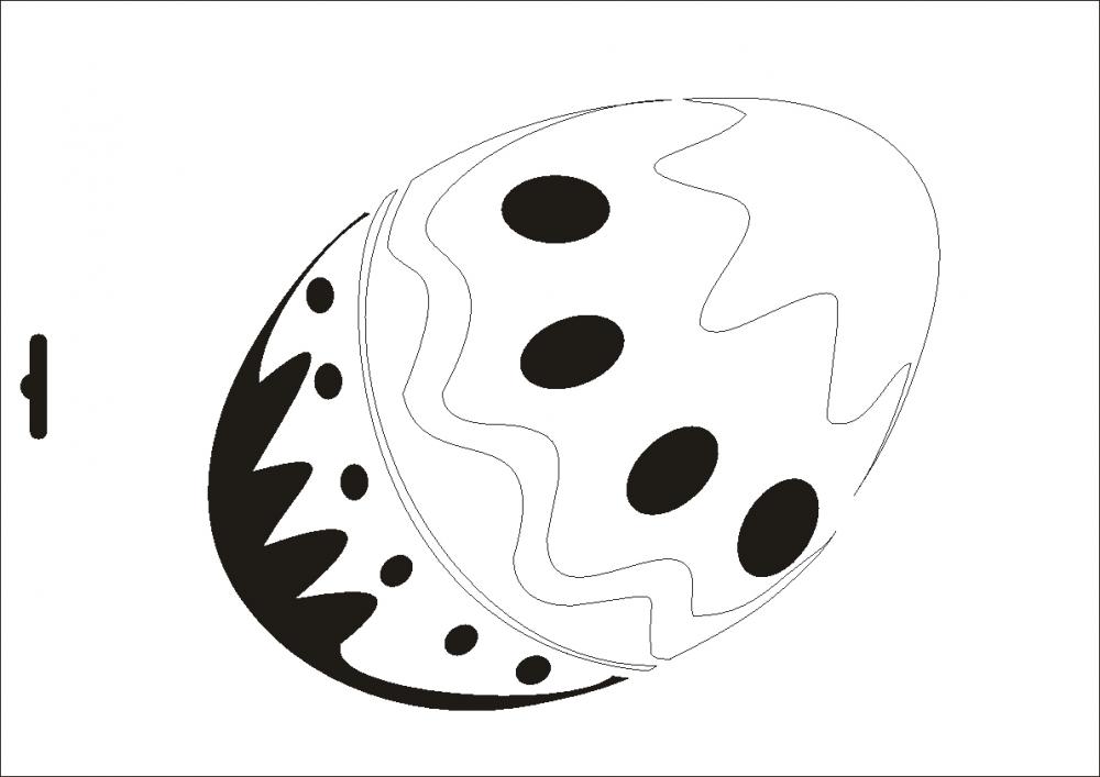 W-176 Ostern Wandschablone Textilschablone Größe A5