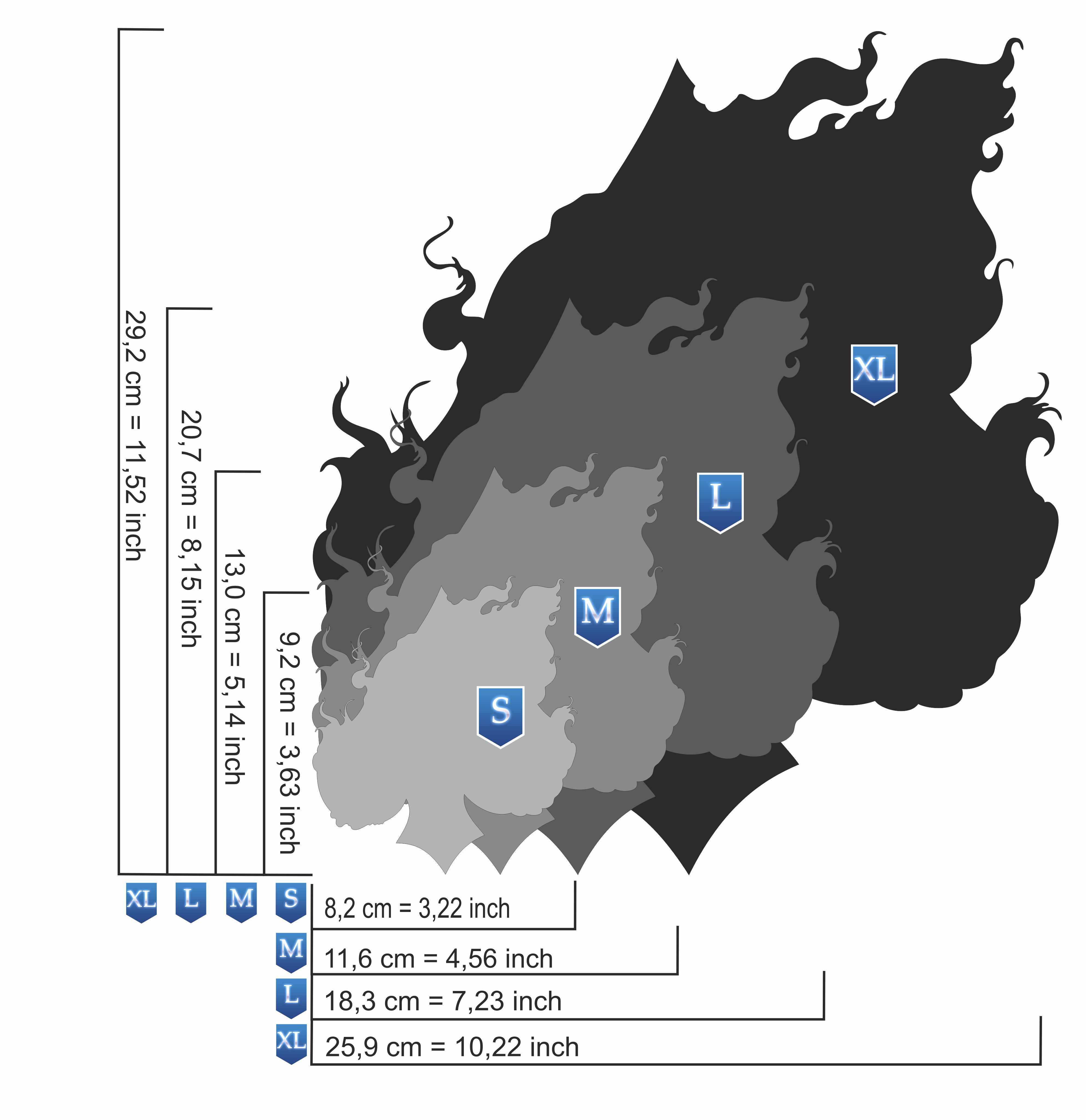 AS-204 Flammenschädel Pik Step by Step Airbrushschablone Größe M