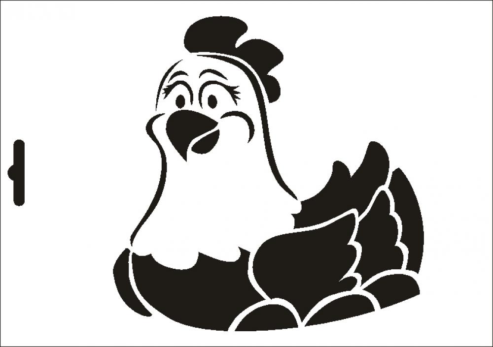 W-531 Henne Wandschablone Textilschablone Größe A5