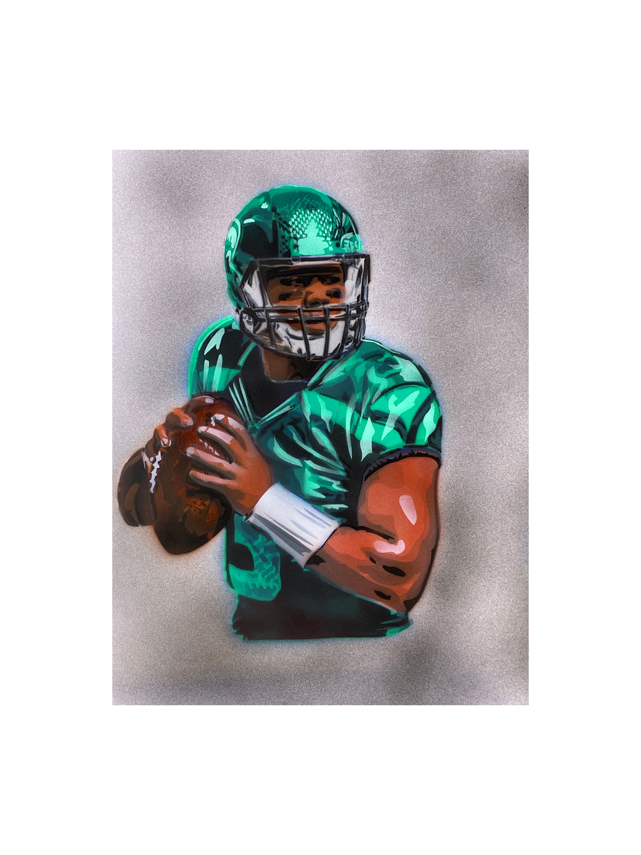 AS-372 Football Set Step by Step Schablone für Acryl, Airbrush, Spray, Lacke und Wandfarbe  Größe L