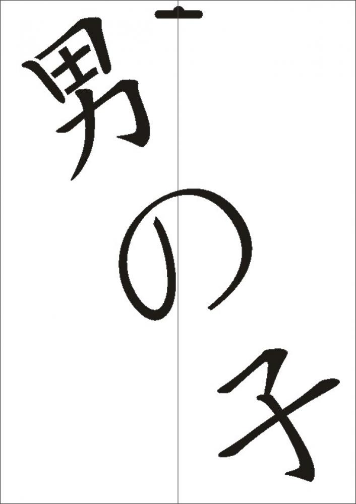 W-559 JP Junge Wandschablone Textilschablone Größe A5