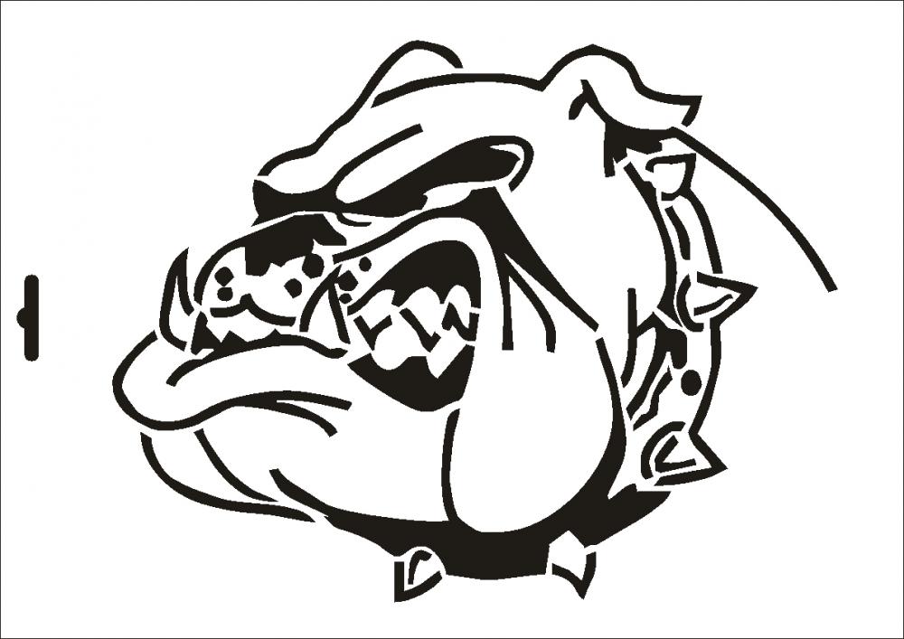 W-172 Dogge Wandschablone Textilschablone Größe A5