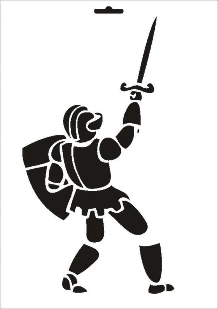 W-226 Ritter Wandschablone Textilschablone Größe A3