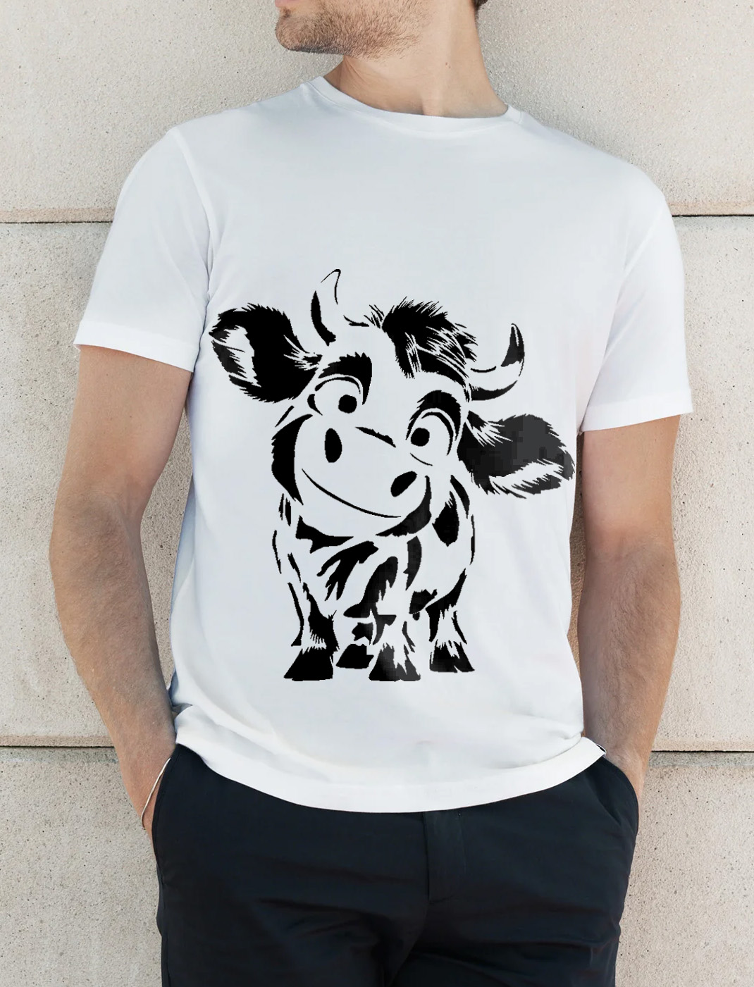 W-718 Baby Cow, Quirky Cow Stencil, Stencil for Acrylic, Airbrush, Spray, Paints, and Wall Paint