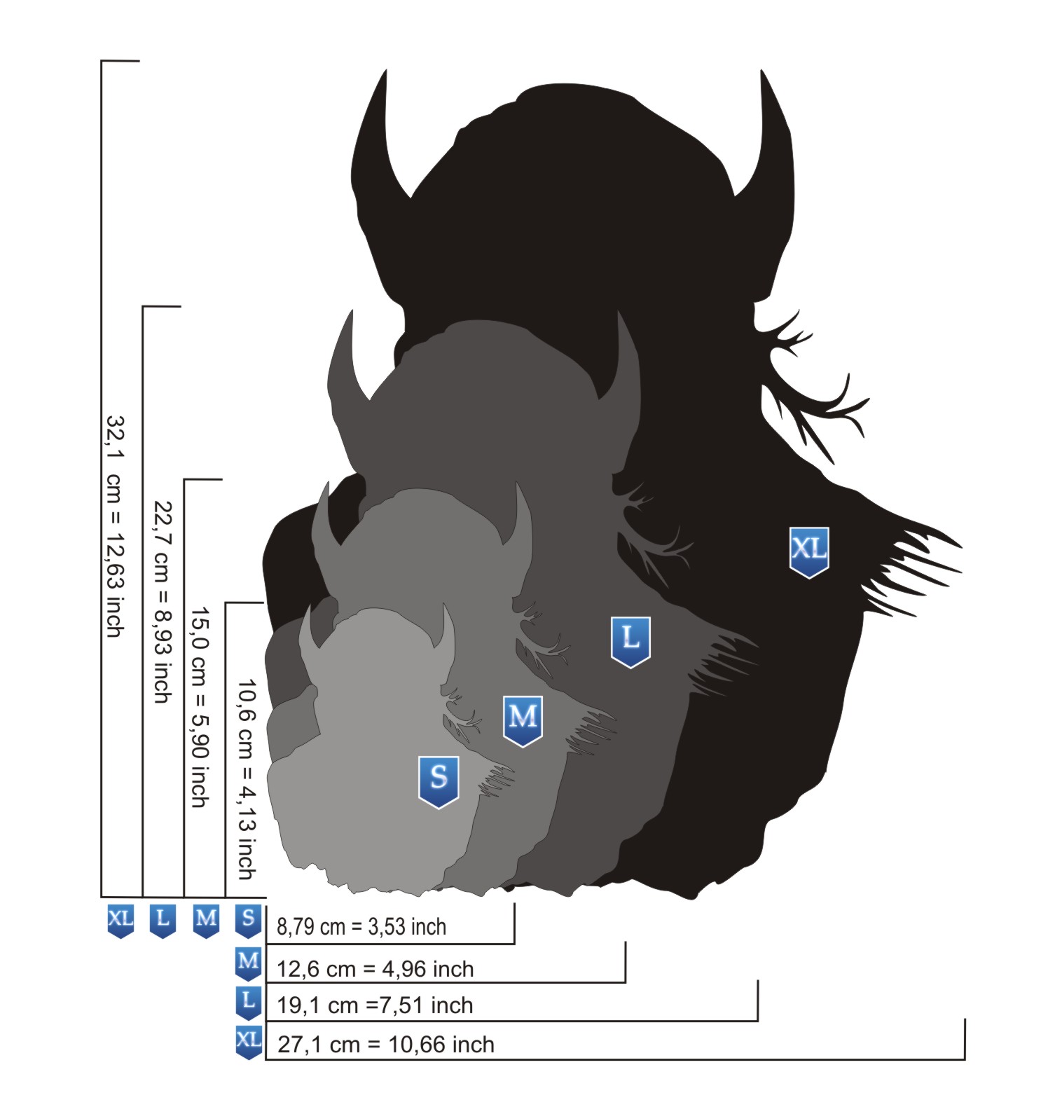 AS-379 Viking  step by step stencil for acrylic, airbrush, spray, varnish and wall paint
