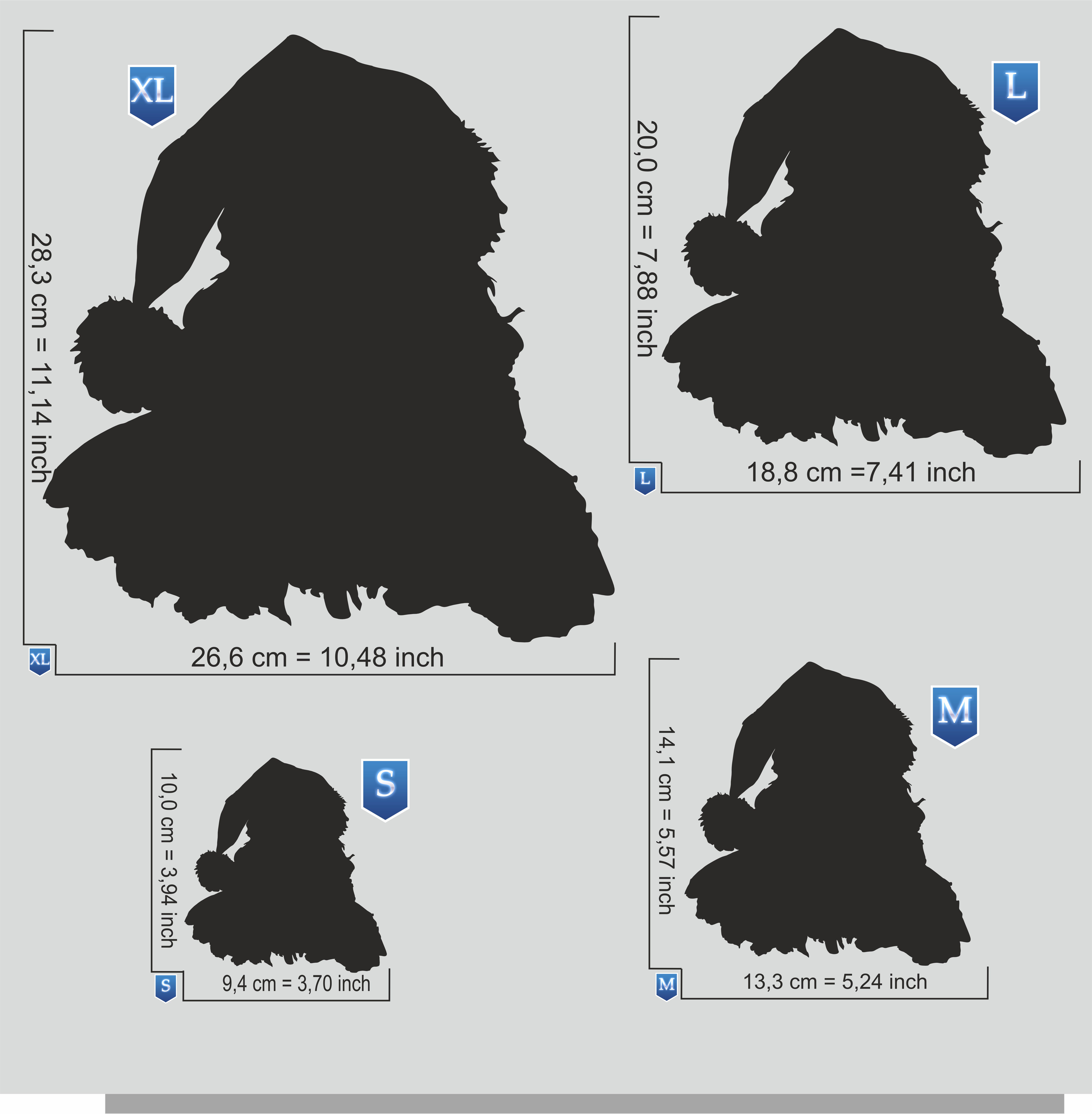 AS-410 two Santa Claus Step by Step Stencil for Acrylic, Airbrush, Spray, Varnish, and Wall Paint