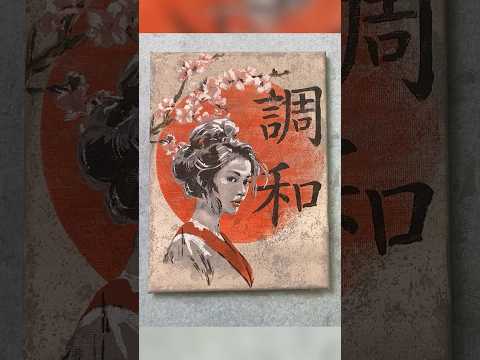 AS-383 Geisha Step by Step Stencil for Acrylic, Airbrush, Spray, Paints, Textile Paint, and Wall Paint  