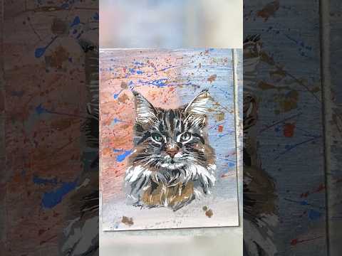 AS-406 Maine Coon Cat step by step stencil for acrylic, airbrush, spray, varnish and wall paint 